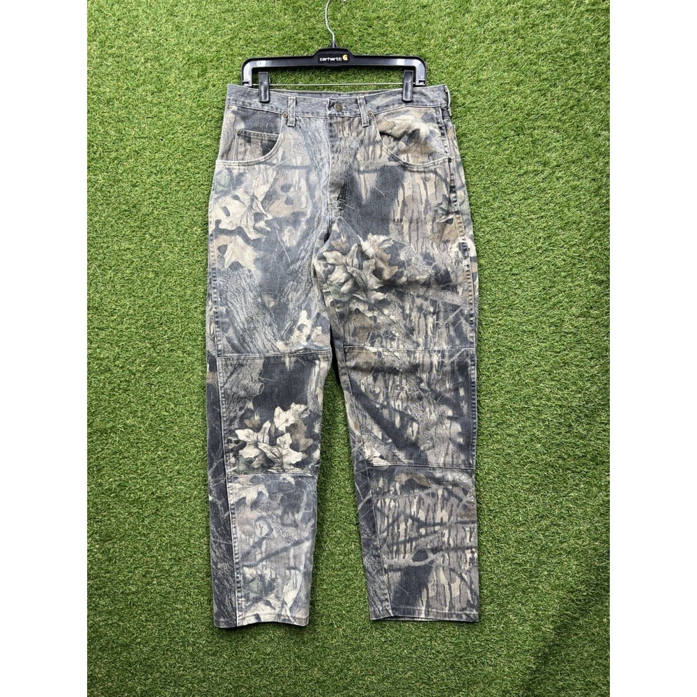 Vintage Wrangler Camo Pants Mens 32x30 Double Knee Realtree Hardwoods Y2K